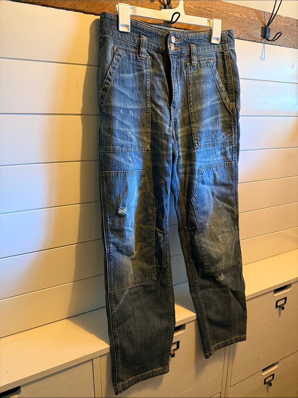 Pilcro Distressed Boyfriend Jeans